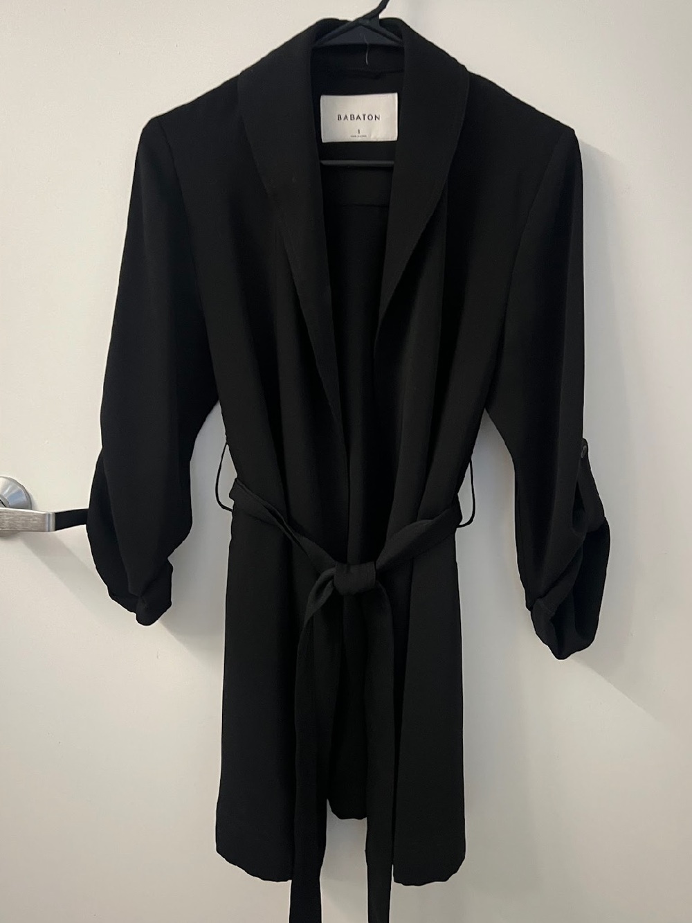 Aritzia Babaton Black Drape Blazer